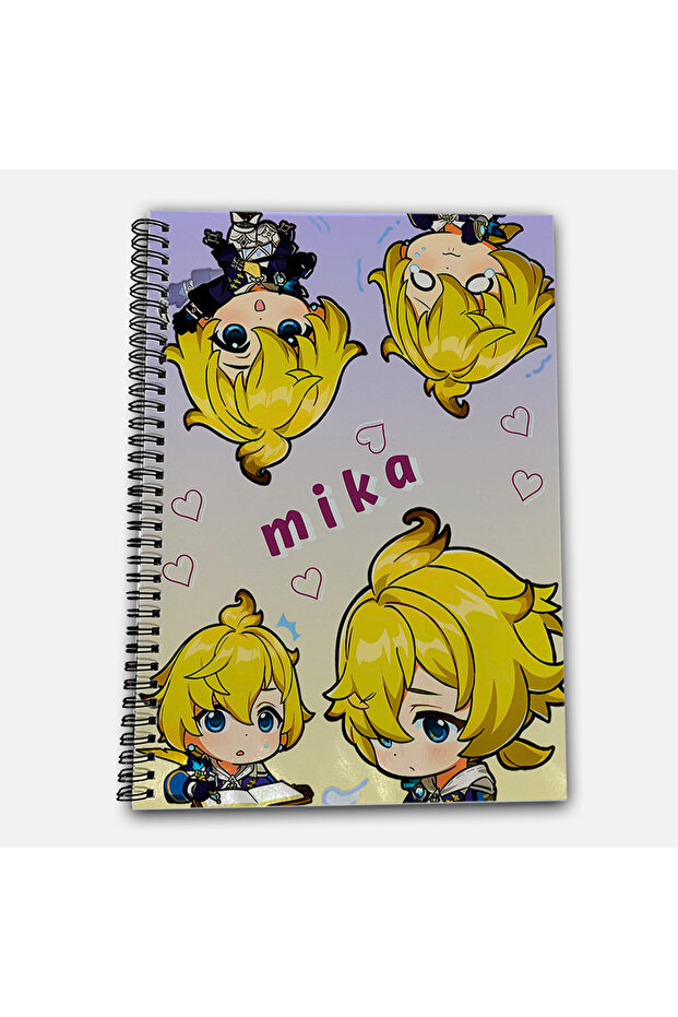 Genshin Impact Mika Unlined A4 School Notebook 72 Sheets Model 1 - 2