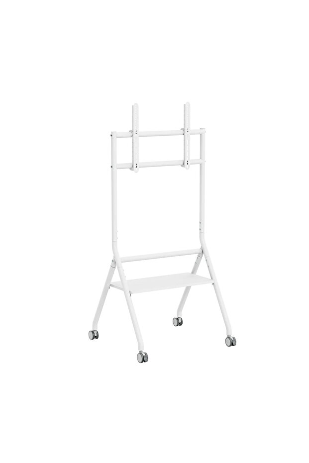 SH 116FS W Studio TV Cart for 37–86" Screens, VESA 600x400, 80kg Load, White