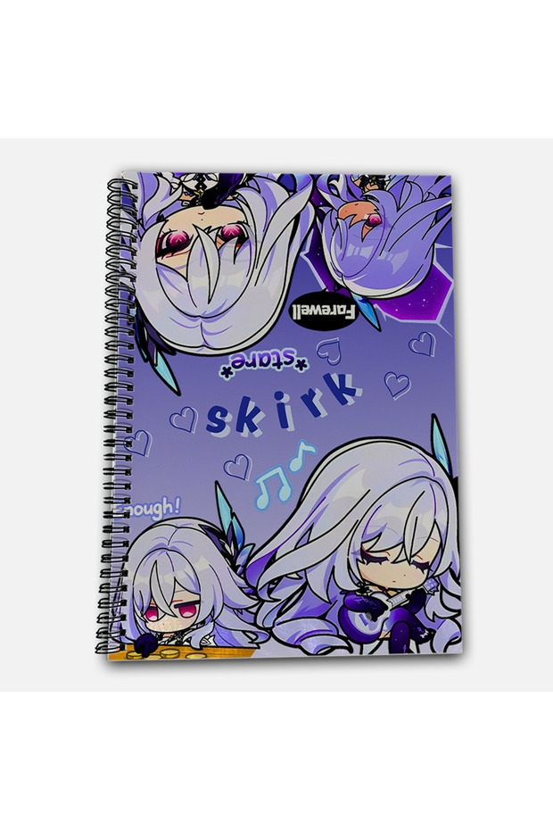 Genshin Impact Skirk Striped A4 School Notebook 72 Sheets Model 1 - 2