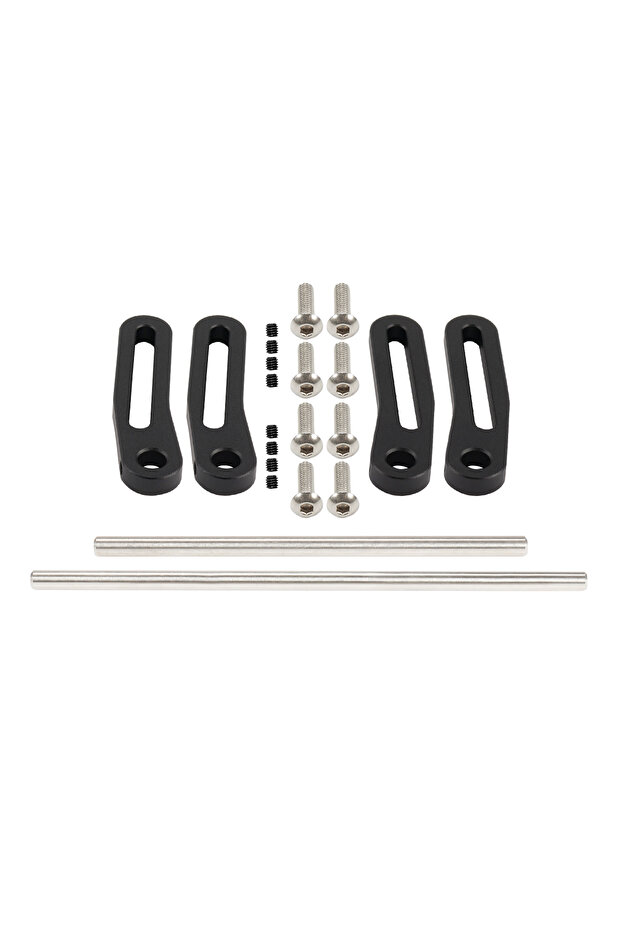 black set Aluminum CNC Modular Bumper Set for 1/10 RC Crawler Chassis LCG Rigs Comp Builds TRX4 SCX1