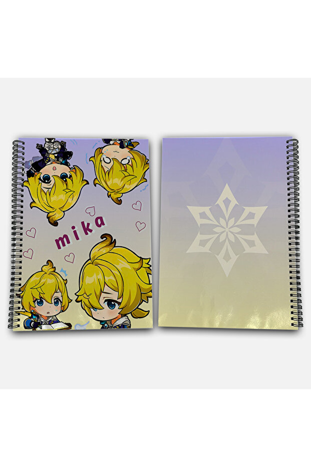 Genshin Impact Mika Unlined A4 School Notebook 72 Sheets Model 1 - 1
