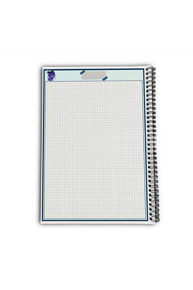 Genshin Impact Avare Wanderer Checkered A4 School Notebook 72 Sheets Model 2 - 6