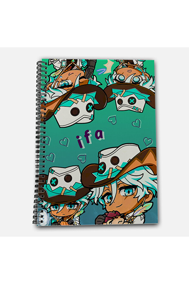 Genshin Impact Ifa Striped A4 School Notebook 72 Sheets Model 1 - 2