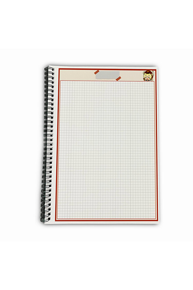 Genshin Impact Klee Checkered A4 School Notebook 72 Sheets Model 1 - 5