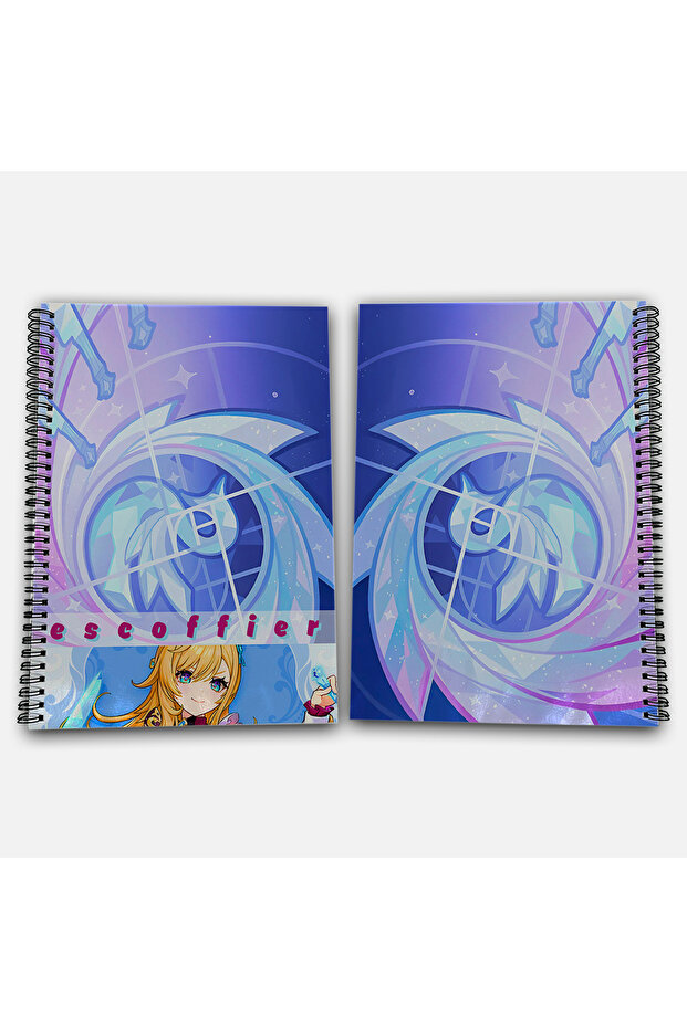 Genshin Impact Escoffier Unlined A4 School Notebook 72 Sheets Model 3 - 1