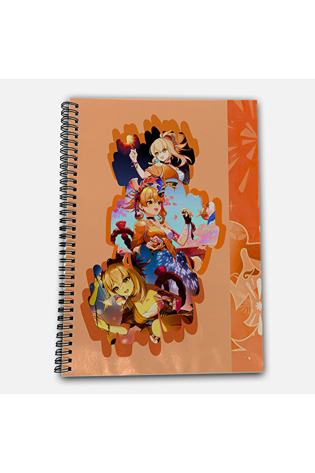 Genshin Impact Yoimiya Checkered A4 School Notebook 72 Sheets Model 2 - 2
