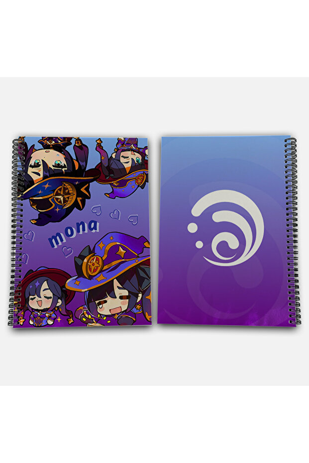 Genshin Impact Mona Unlined A4 School Notebook 72 Sheets Model 1 - 1