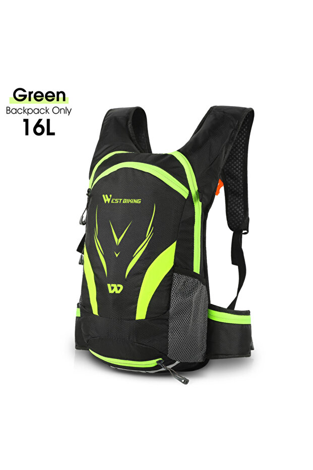 Green WEST BIKING 16L Cycling Hydration Backpack Large Capacity Hiking Climbing Bicycle Water Bag MT