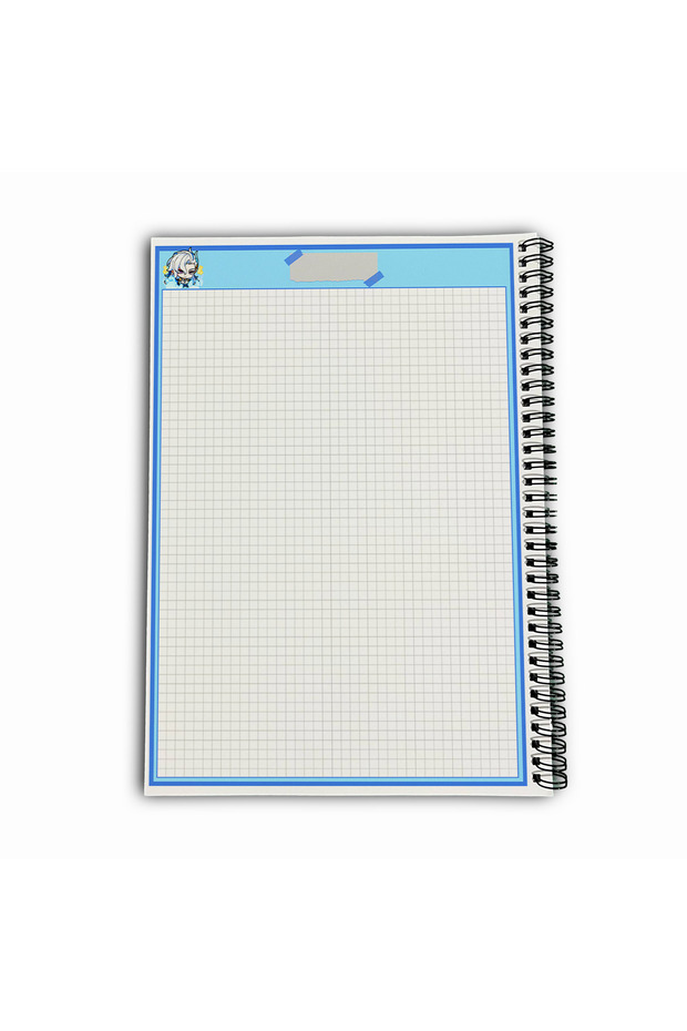 Genshin Impact Neuvillette Checkered A4 School Notebook 72 Sheets Model 2 - 6