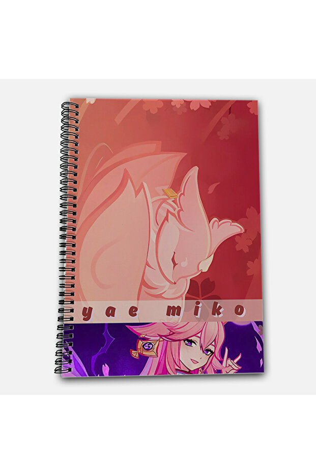 Genshin Impact Yae Miko Checkered A4 School Notebook 72 Sheets Model 3 - 2