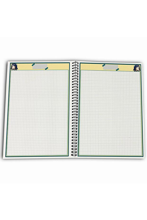 Genshin Impact Lan Yan Checkered A4 School Notebook 72 Sheets Model 3 - 4