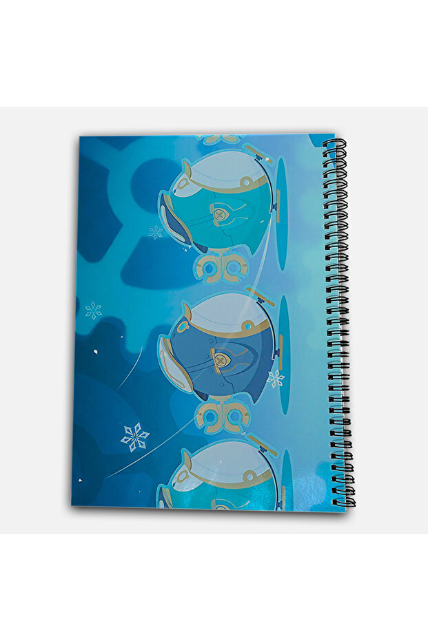 Genshin Impact Freminet Checkered A4 School Notebook 72 Sheets Model 3 - 3