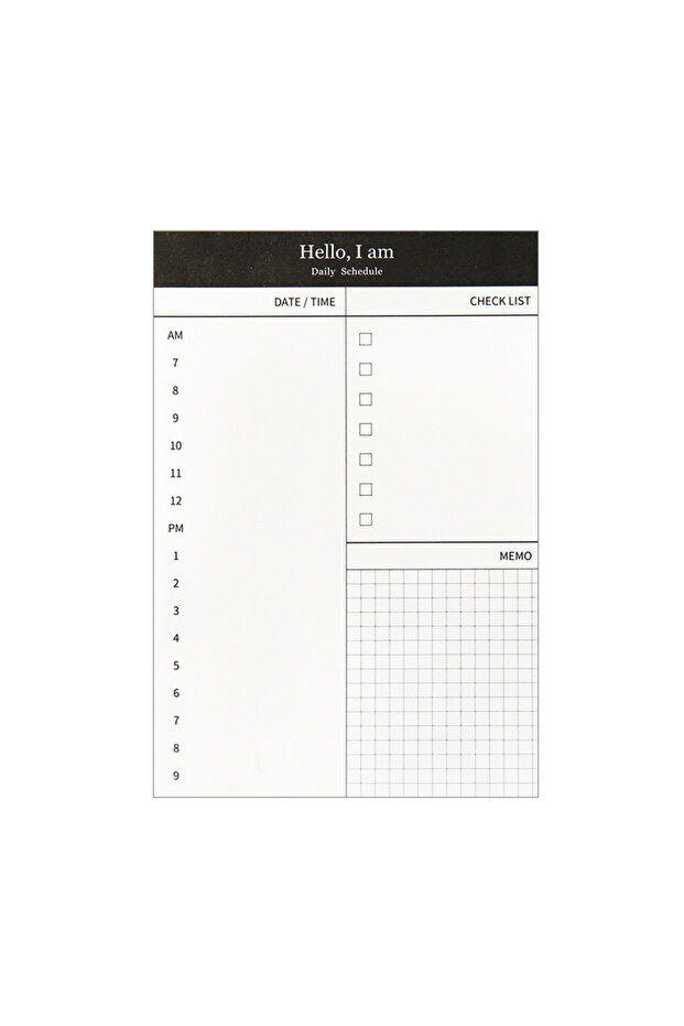 A329-White-1 مخطط صغير لقائمة التحقق اليومية وجدول زمني للمكتب ودفتر ملاحظات/محطة تخطيط للمدرسة