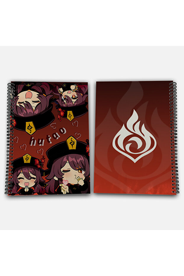Genshin Impact Hu Tao Checkered A4 School Notebook 72 Sheets Model 1 - 1