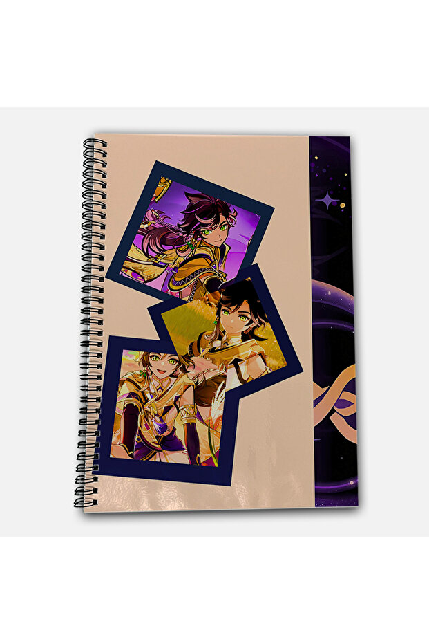 Genshin Impact Sethos Checkered A4 School Notebook 72 Sheets Model 2 - 2