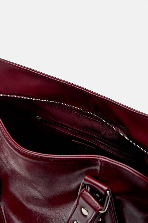 Süsleme detaylı shopper çanta - 3