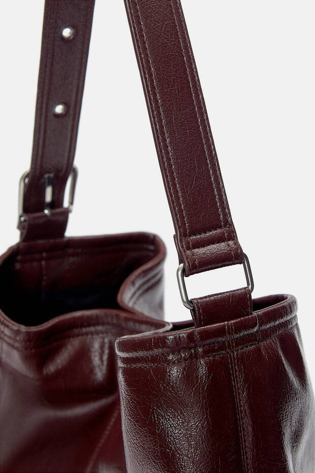 Çatlak görünümlü tote çanta - 2