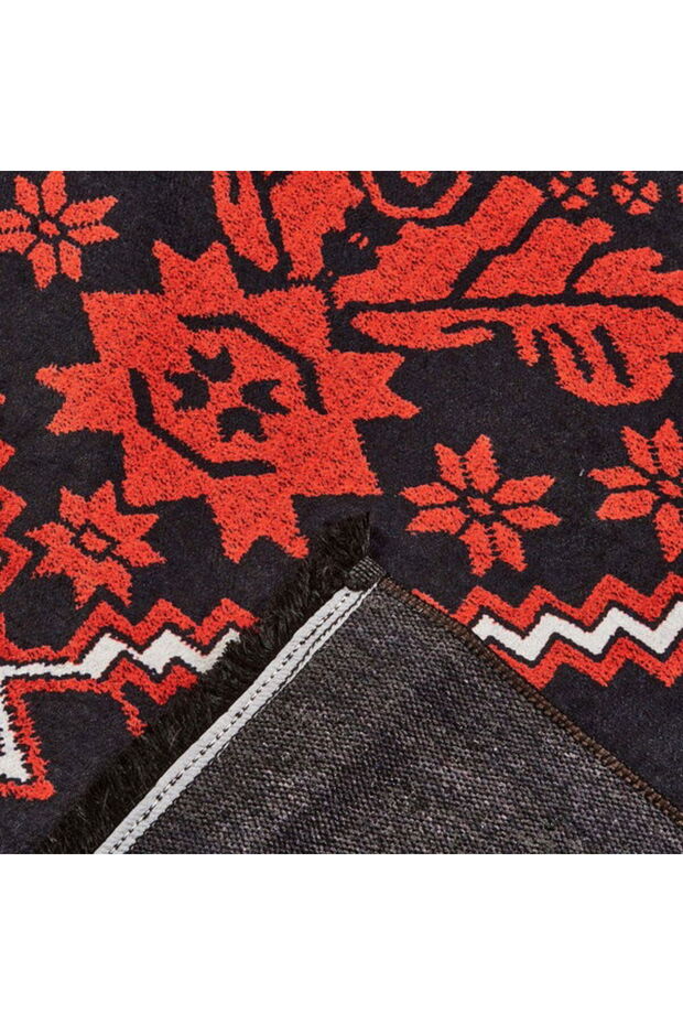 Soft Ruby Afgan Desenli Halı - Kırmızı - 160x230 cm - 5