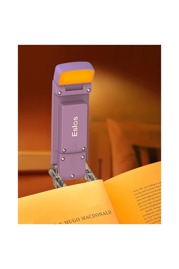 LED Reading Lamp with Book Attachment, 3 Color Modes, 5 Brightness Levels, USB Rechargeable - 7