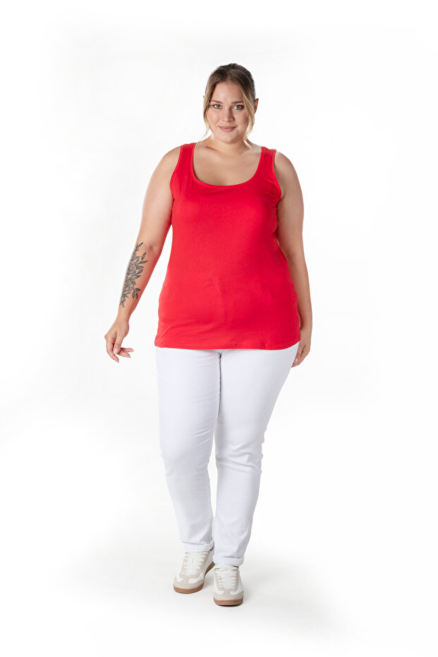 قميص داخلي أساسي بدون أكمام مقاس كبير 1097164 - 2