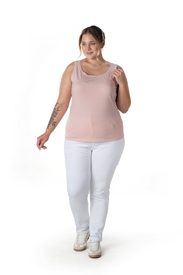 Large Size Zero Sleeve Basic Undershirt 1097164 - 5