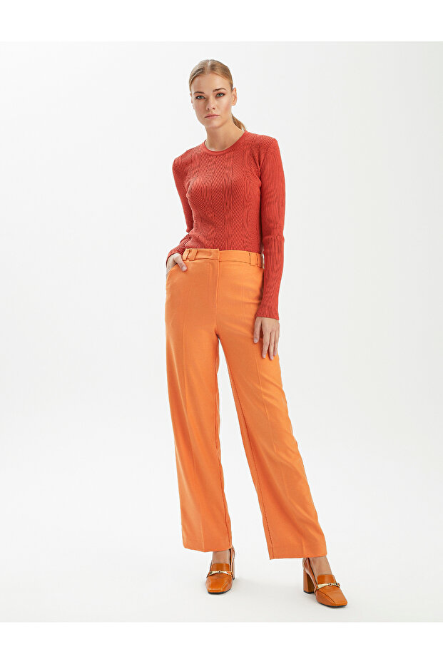 بنطلون فيسكوز مزيج واسع - 3