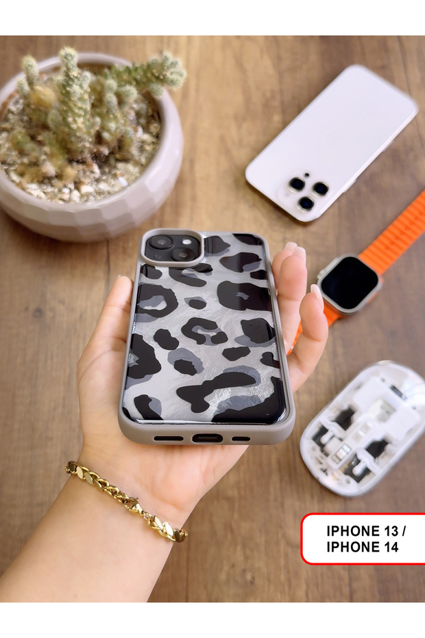 Luxury Leopard Pattern Silicone Phone Case Compatible with iPhone 13/14 - 3
