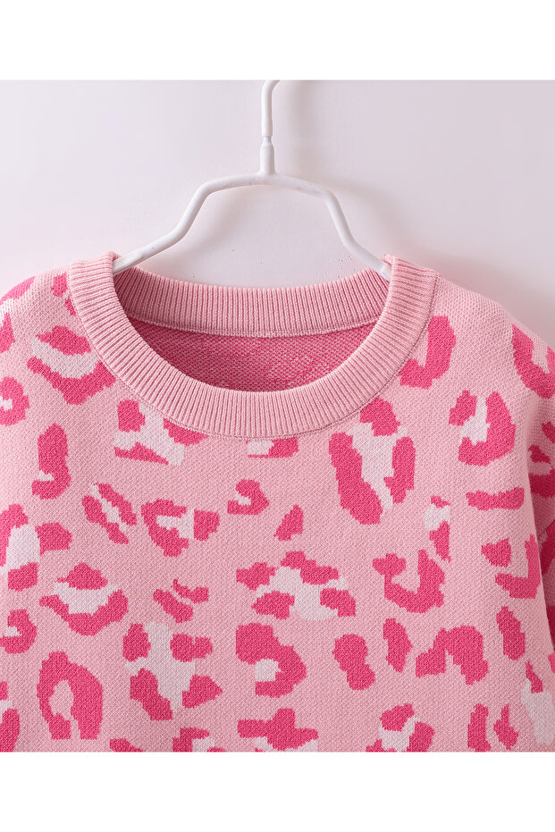 بلوفر مطبوع - وردي - 3