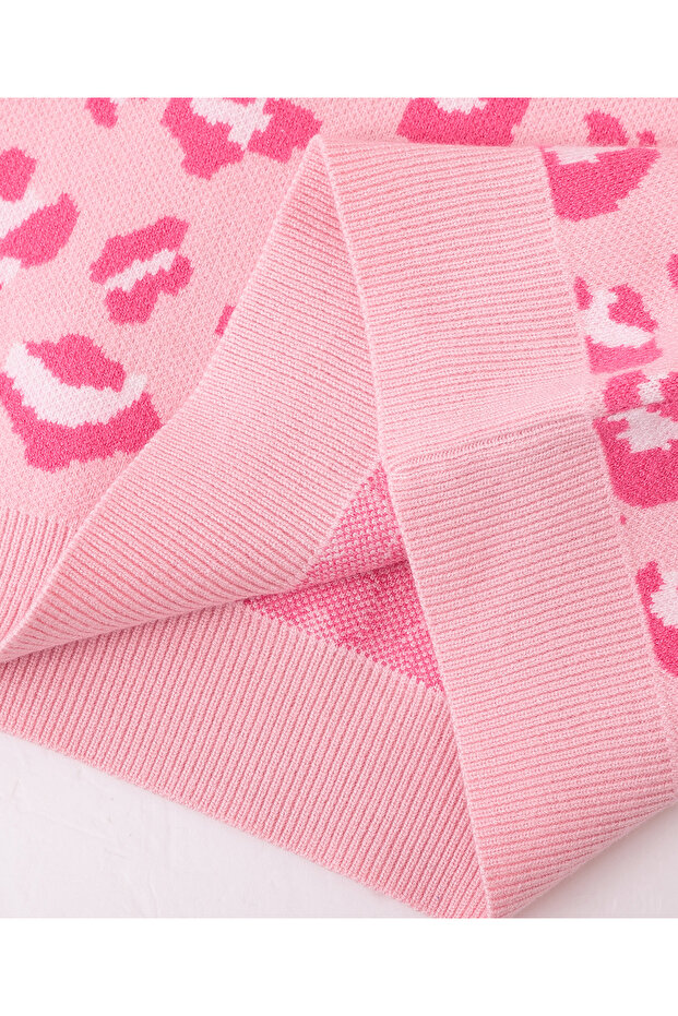 بلوفر مطبوع - وردي - 6