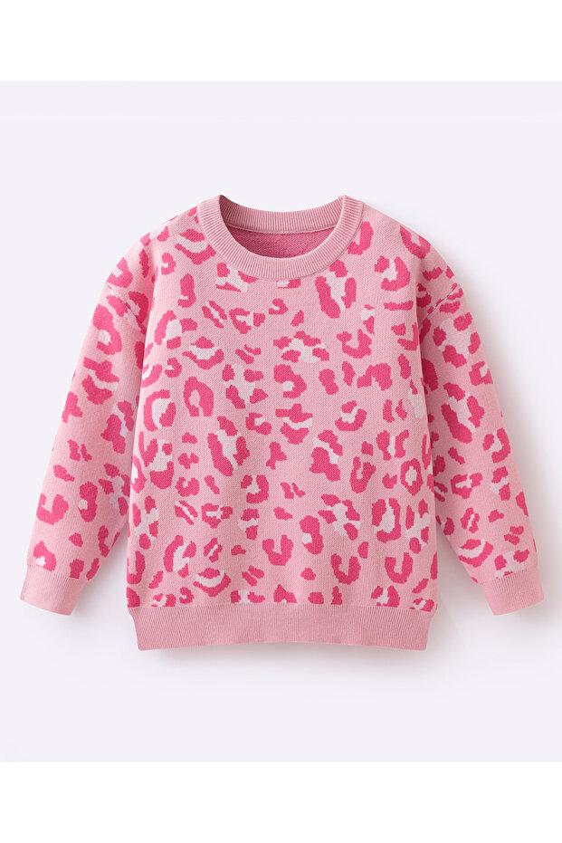 بلوفر مطبوع - وردي - 1