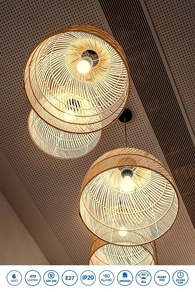 RTL09111-5 Rother G45 LED Ampul 6W E27 470 Lümen 4000K Gün Işığı Enerji Tasarruflu Ampul 5 Adet - 3