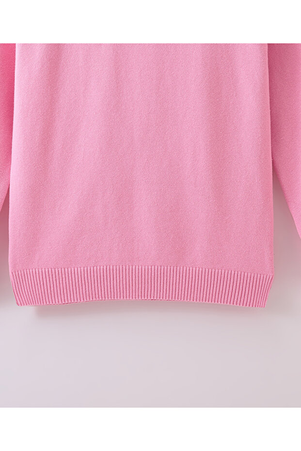 بلوفر بأكمام كاملة - وردي - 4