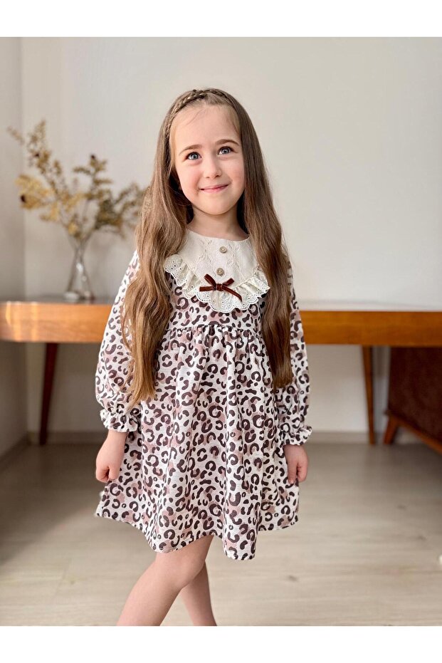 Dívčí šaty bavlněné se vzorem - 4