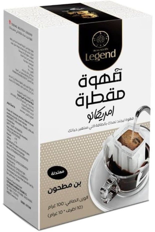 قهوة امريكانو مقطرة من ليجند، مكونة من 10 أظرف (أمريكانو)