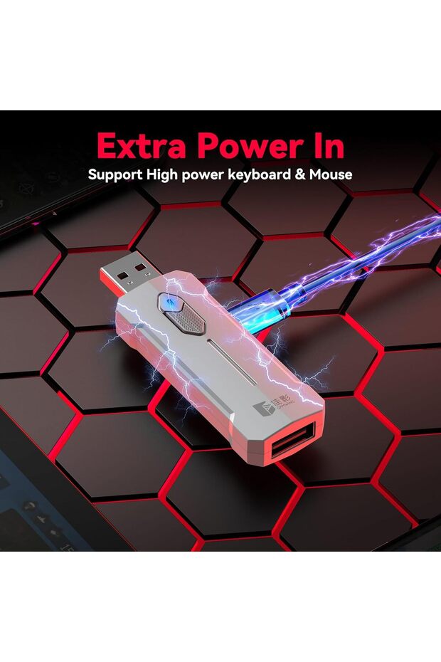 5 in 1 Mobile Game Combo Pack X8 with RGB Mini Gaming Keyboard Mouse Mobile Holder for Android Phone - 7
