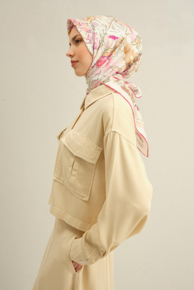 İPEK EŞARP 9349D (TWİLL)-34 - 2