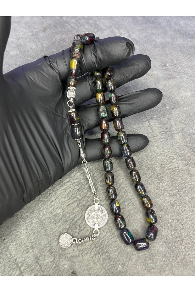 Mosaic High-End Crimping Amber Prayer Beads
