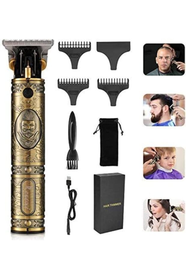 NEW Upgraded Hair Trimmer Beard Clippers for Men Professional USB Electric Hair Clippers T Blade Gol