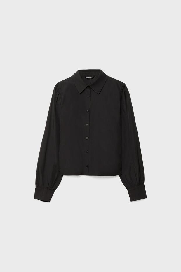 Basic Kabarık Poplin Gömlek - 4