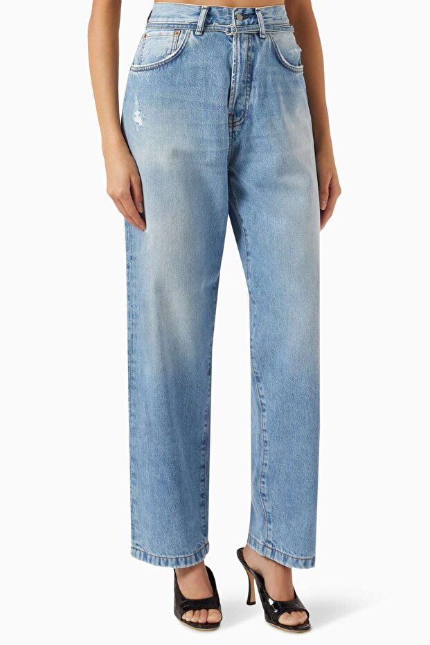 Light Blue - 100% Cotton - 1991 Toj Straight Cut Jeans