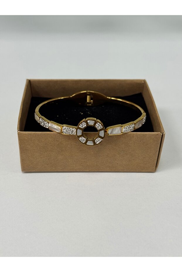 D'Oro Gold Thick Chain Look Steel Bracelet