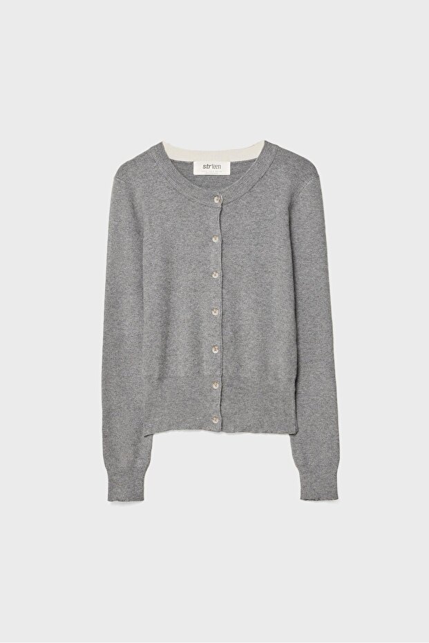 Düğmeli Triko Hırka - 6