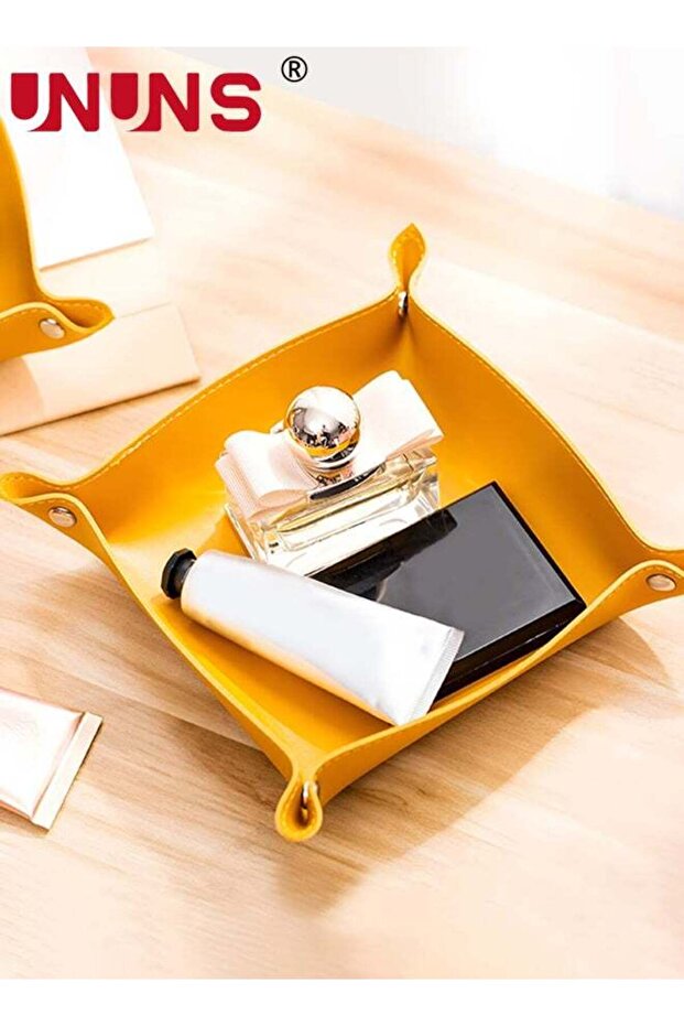 Leather Valet Tray, Desktop Storage Organizer, Entryway Table Tray Bedside Nightstand Desk Tray, St