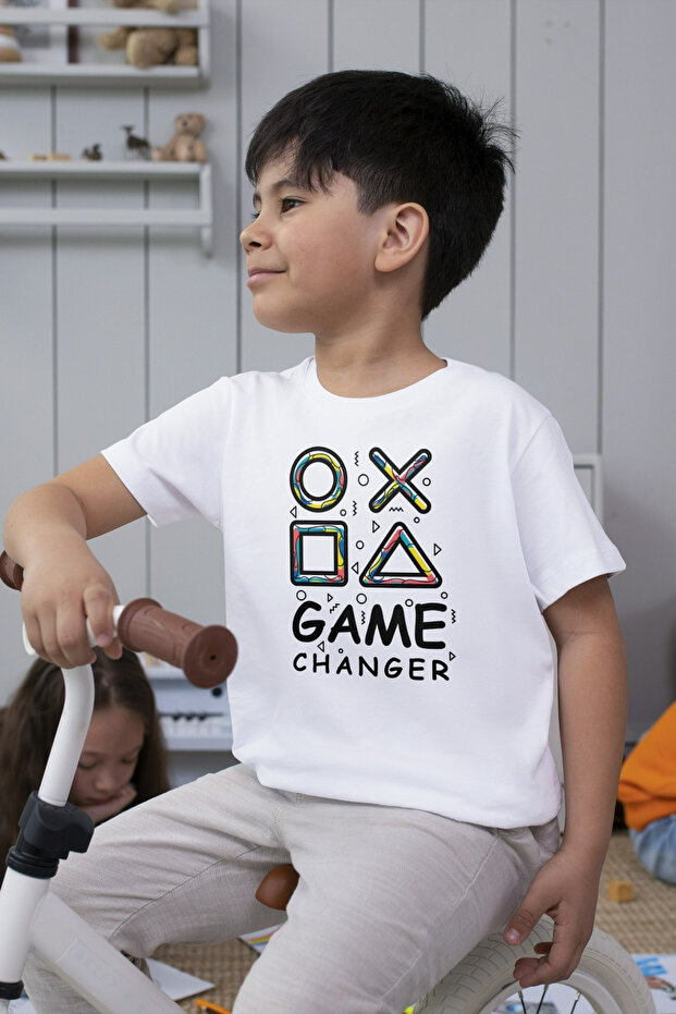 Game Changer Tshirt White Unisex Gamer Tshirt