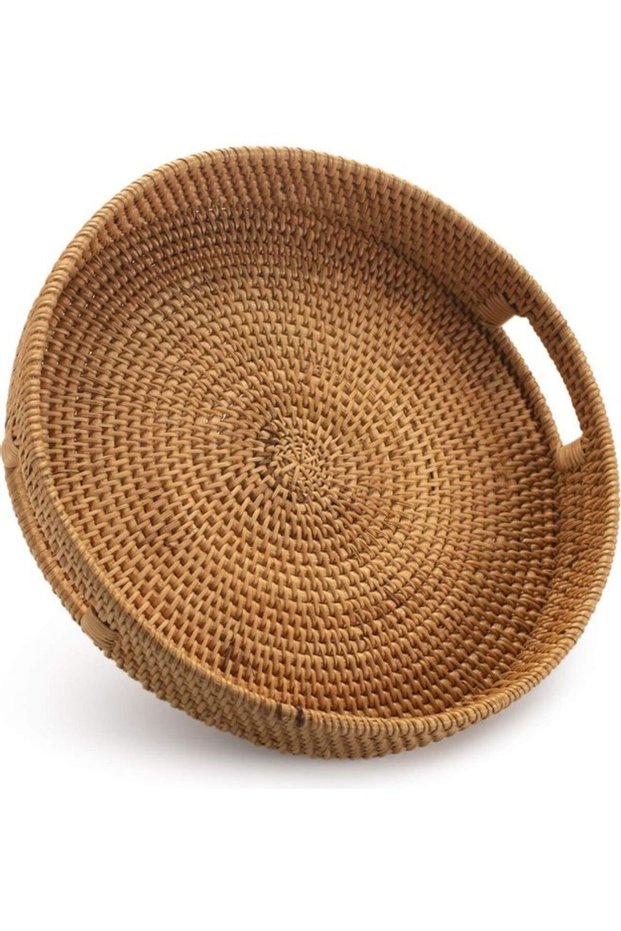 Serving Tray with Handles Brown 36 x 7cm