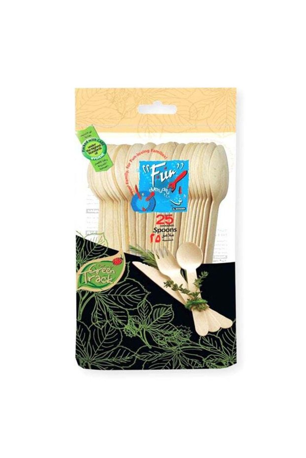 Wooden Spoon Set Pack Of 25 Beige