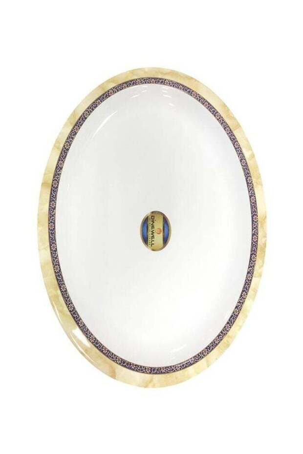 Melamine Oval Shaped Platter White 34cm