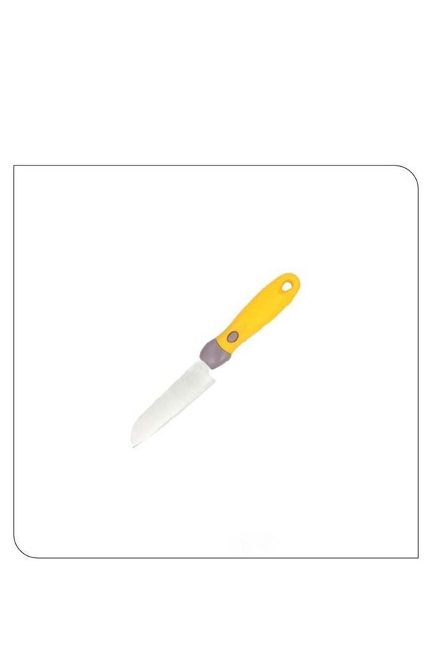 Stainless Steel Chef Knife, Wood Textured ABS Plastic Handle - Sandal Color