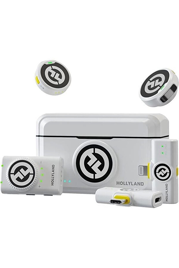 Hollyland Lark M2 Kablosuz Lavalier Mikrofon (2TX+3RX) Kamera, iPhone, Android, PC, 48 kHz - 1