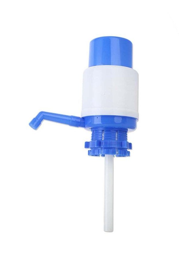 Hand Pressure Water Bottle Pump Dispenser White/Blue 20 x 10 x 10cm